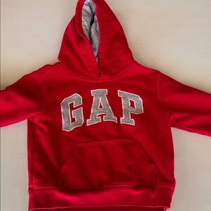 GAP Kids Vibrant Red Hoodie with Gray Accents